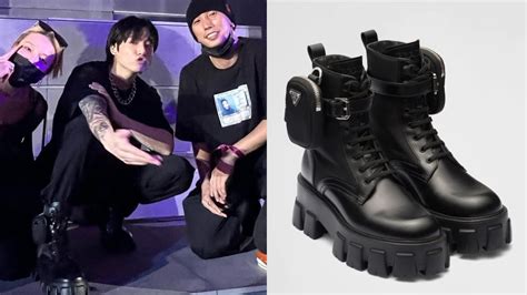 jungkook boots prada|prada monolith boots jungkook.